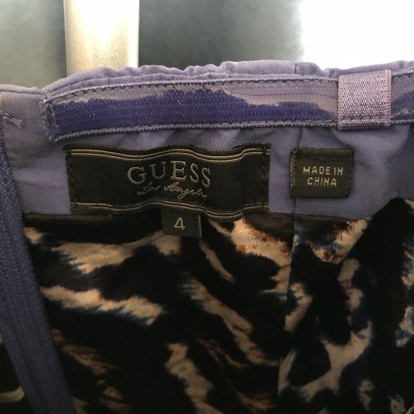 Strapless mini dress in dark lavender with pockets - Picture 5 of 5